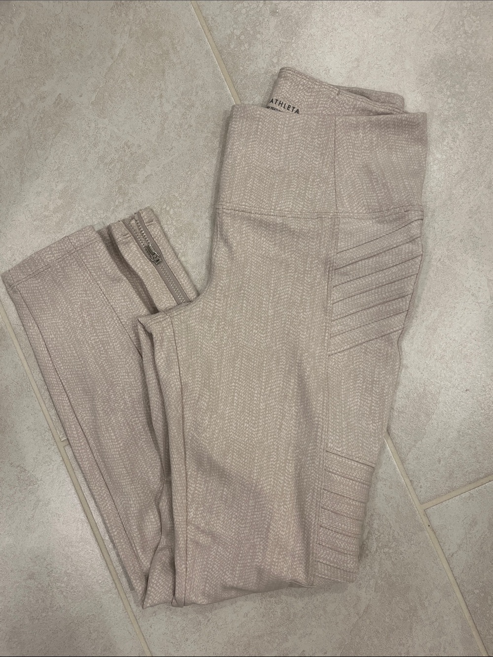 Athleta Delancey Textured Moto Tight High-Rise Legging